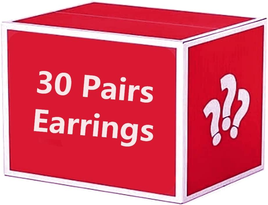 QTMY Zinc Jewelry Earrings for Women,30 pcs Earrings Unique Gift Fashion Accessories Bundle for Women