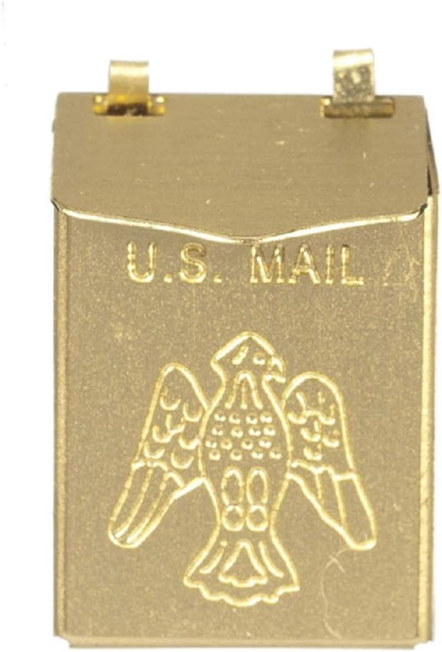 Aztec Imports, Inc. Dollhouse Miniature 1:12 Scale Brass Mailbox #S8519