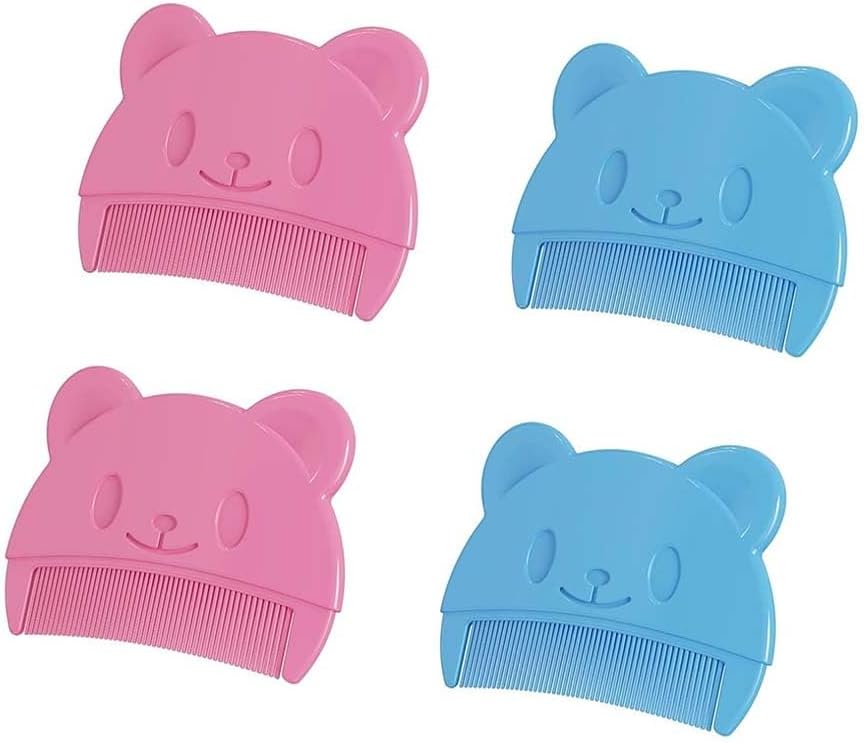 4 Pcs Cradle Cap Comb, Baby Cradle Cap, Baby Cradle Cap Brush, Soft No Damage to Scalp Baby Hair Comb, Suitable for Newborn Baby Hair Grooming(Blue,Pink)