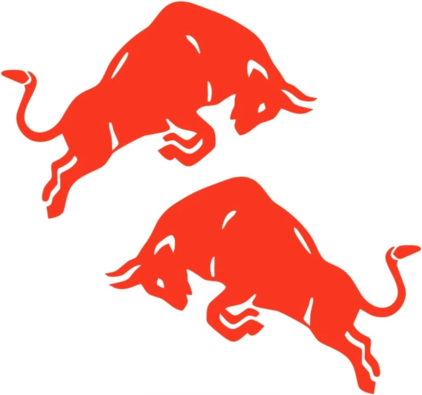 SHFT Classic Car Sticker Red Jumping Bull PVC Decals Motorcycle Auto Accessories Sticker Reflective,18cm*16cm (Color : Jumping Bull-RD)