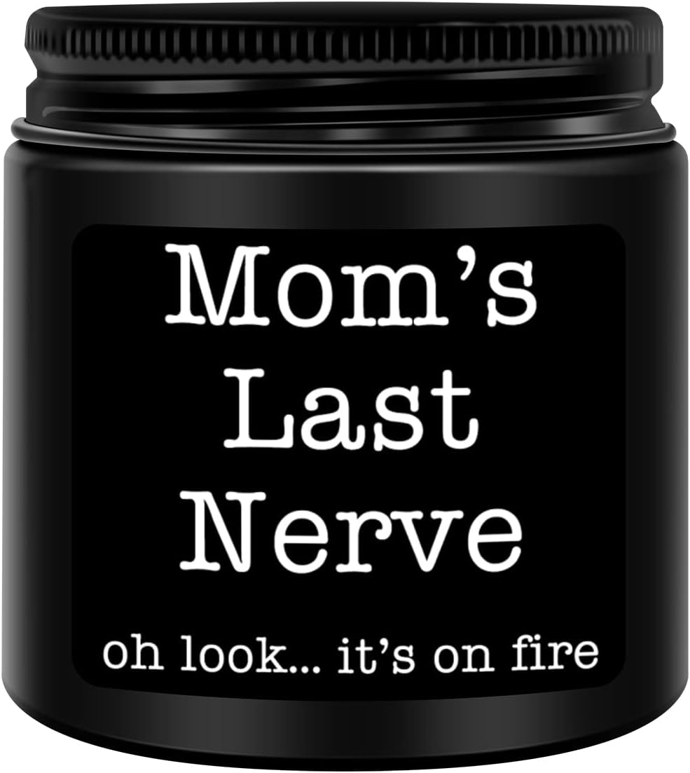 Homsolver Gifts for Mom,Unique Mom Gifts,Mothers Day,Valentines,Birthday Gifts for Mom from Daughters,Son,Lavender Scented Moms Last Nerve Candles