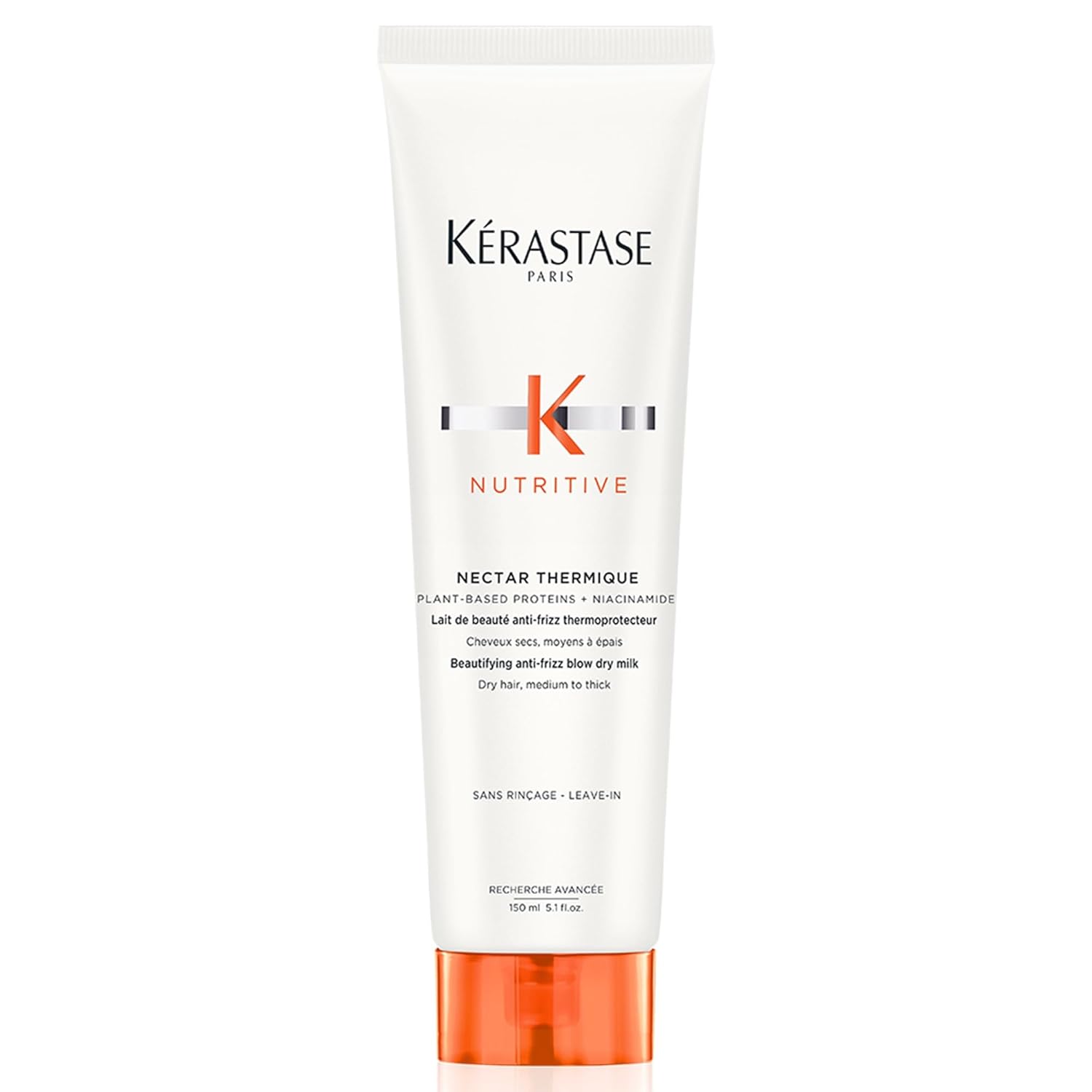 Kerastase Nectar Thermique Heat Protecting Cream - Anti-Frizz, Softness & Shine, Heat Protection, With Niacinamide, For Medium to Thick Dry Hair