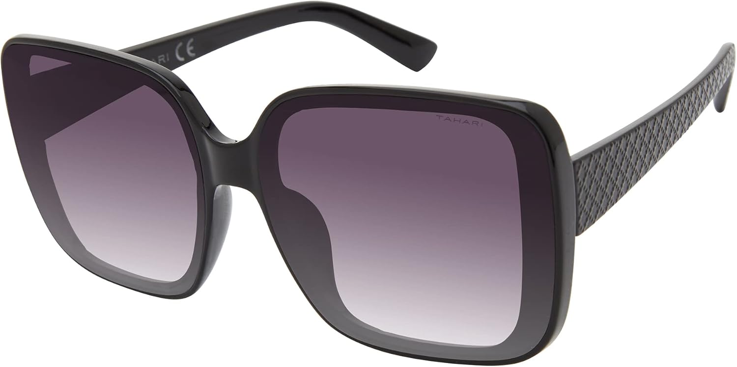 TAHARI Women's Square-Retro Oversized Sunglasses