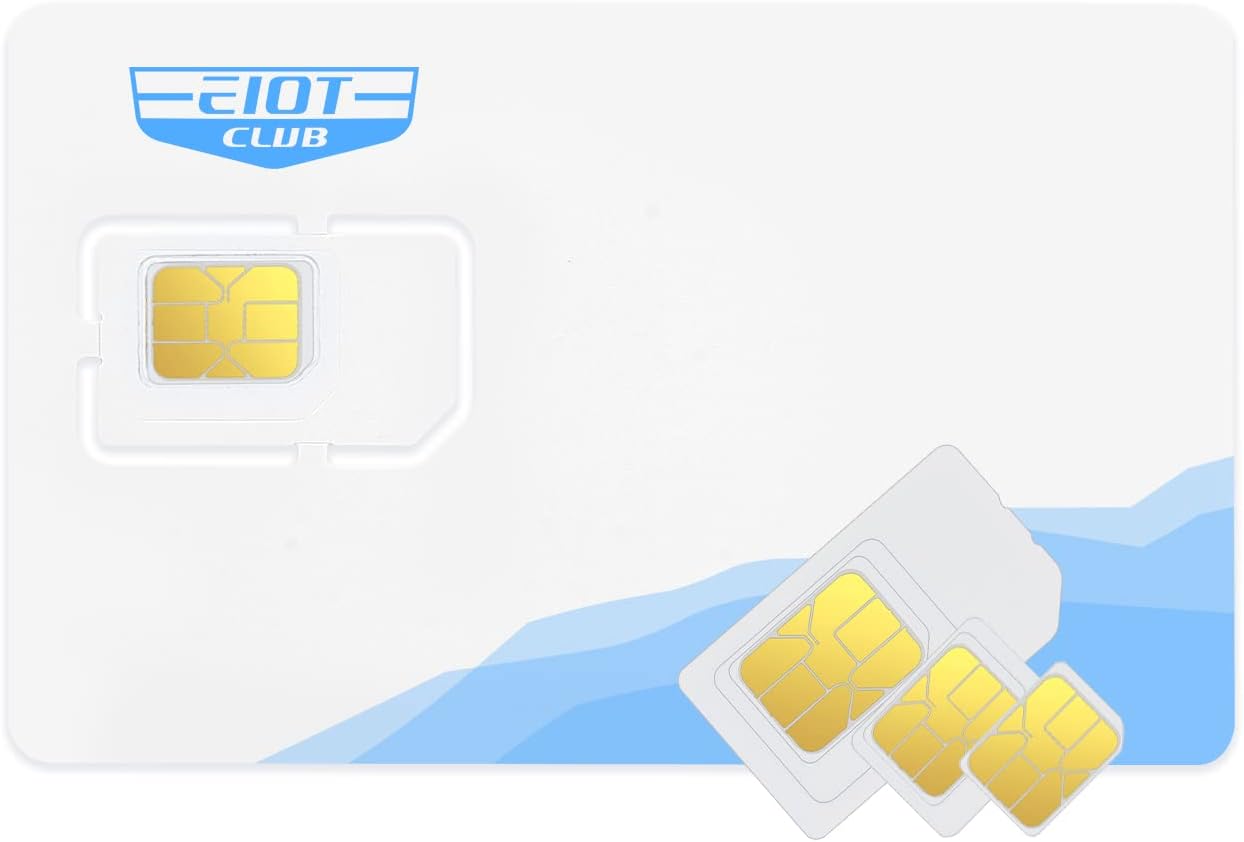 EIOTCLUB Prepaid 4G LTE SIM Card, No Contract Wireless, USA Compatible with Nationwide Networks for Security, Hunting Trail Game Cameras - Data Only