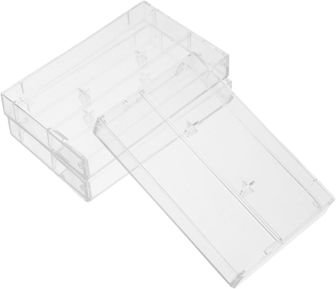 Didiseaon Cassette Tape Case: 3pcs Cassette Tape Storage Box Set, Abs Plastic Holder Cases for Audio Organization and Display, Compact Clear Design for Home Office Vehicle