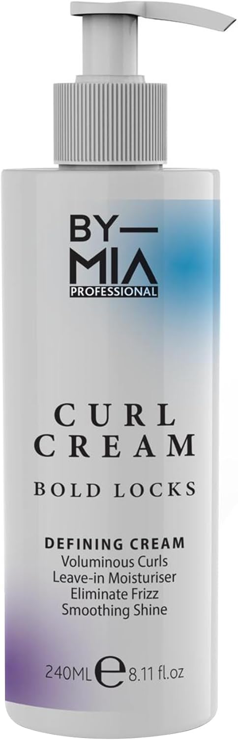 BY MIA Curl Cream for Curly Hair, 240 ml – Leave-In Curling Cream for Wavy Hair with Strong Hold for Defined, Frizz-Free Curls