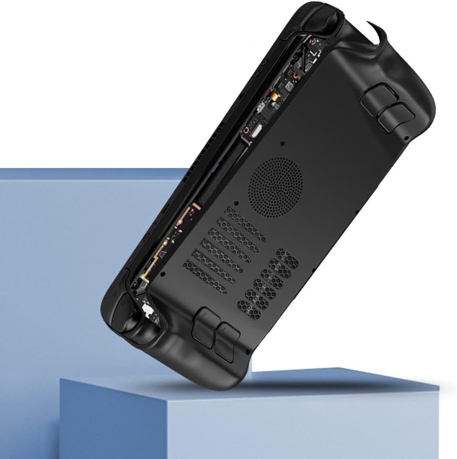 Back Plate Shell for Steam Deck, Better Heat Dissipation Back Cover DIY Edition Replacement Back Housing Case for Steam Deck Gaming Consoles (Black)