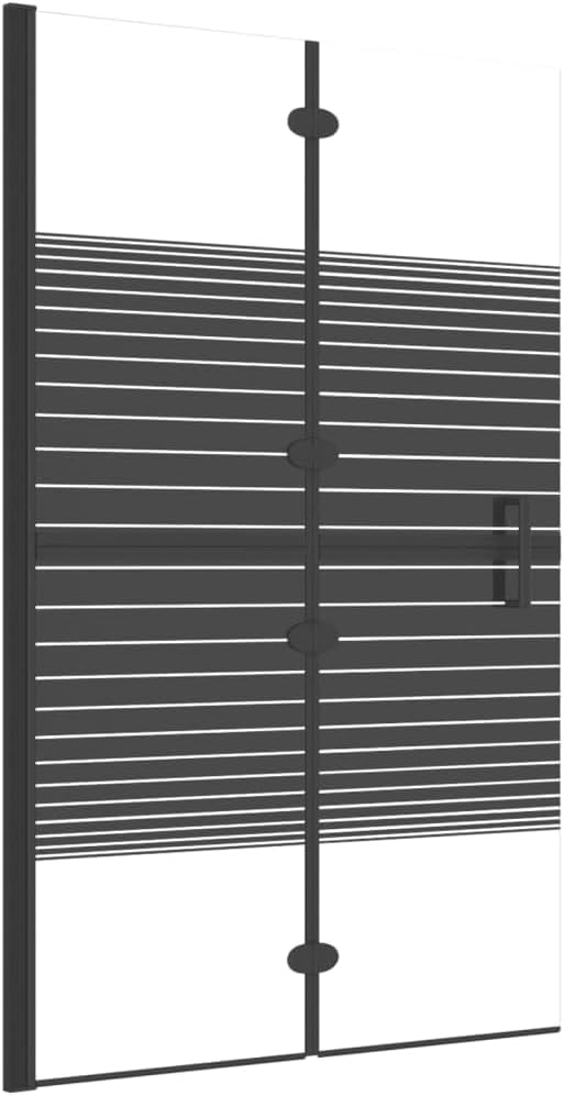 Shower Enclosure Folding Glass Shower Enclosure ESG 31.5"x55.1" Black vidaXL
