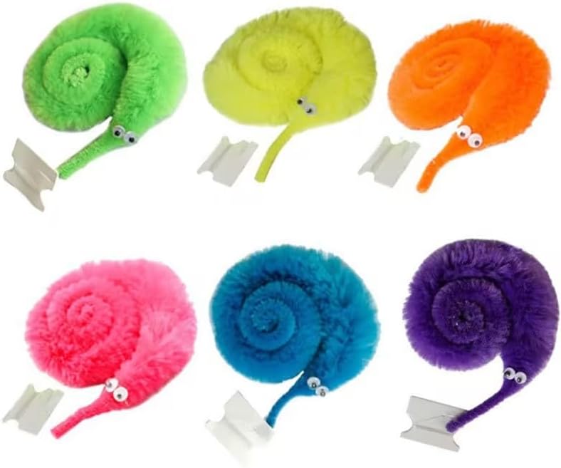 6Pcs Random Color Magic Worms Decors,Multi-Item Party Favor Packs,Soft and Comfortable Polyester Fiber Wiggly Worms,Fuzzy Worm Decors for Holiday Halloween Christmas Decorations,Party Favors