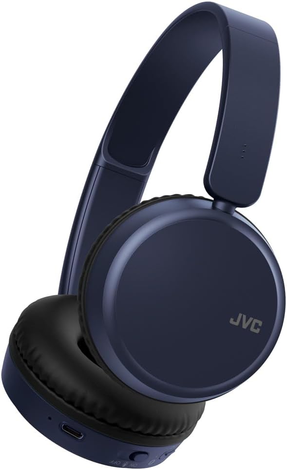 JVC HA-Z37W-A Bluetooth on-ear headphones, deep bass, Blue