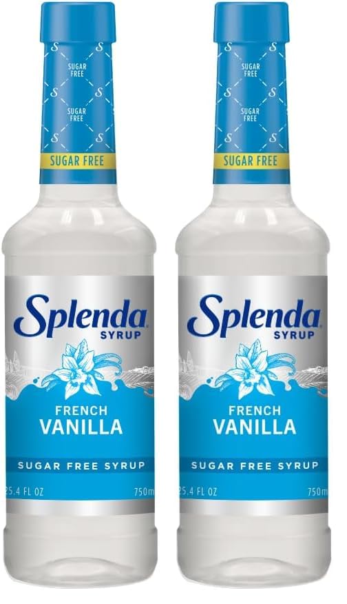 Splenda Coffee Syrup, French Vanilla, Sugar Free, Flavored Liquid Syrups for Drinks, 750 ml Bottle (Pack of 2)