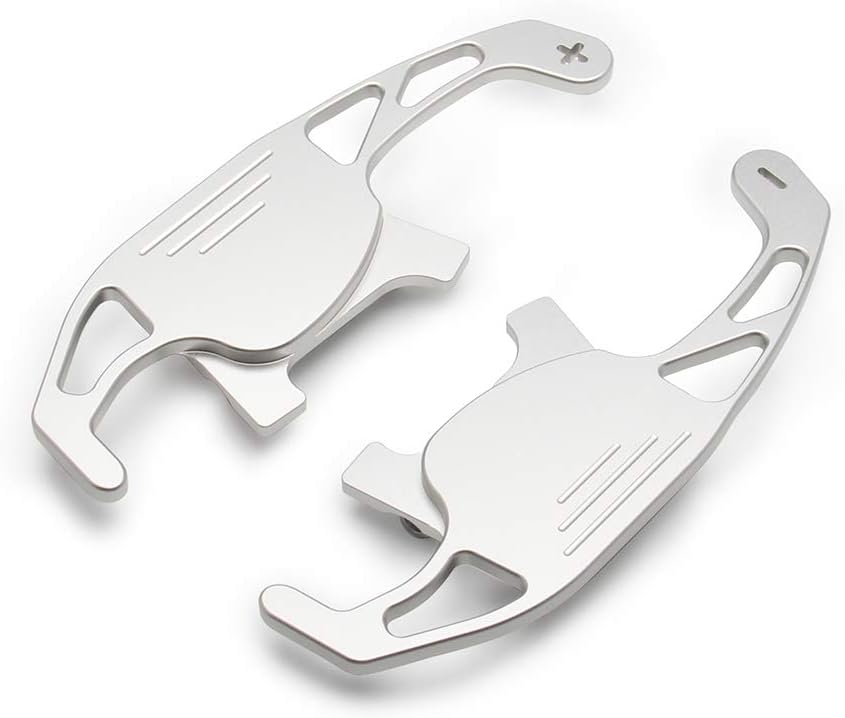 Paddles Shifters,Polish Aluminum Shifter Extension for Car Steering Wheel Compatible with VW Volkswagen Golf MK7 GTI R R-line Scirocco 2014-2019 (Sliver)