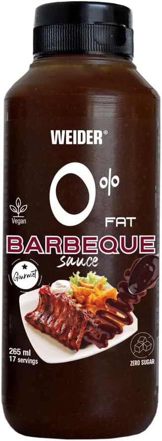 Weider Zero Barbecue Sauce. Zero Fat Sauce. Zero Sugar. 265 ml