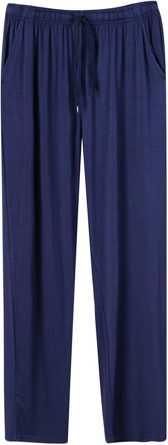 Men's Modal Mix Bamboo Fiber Casual Lounge Pants with Pockets Yoga Trousers Sleepwear Pyjamas Sleeping Bottoms Bottoms Light and Breathable