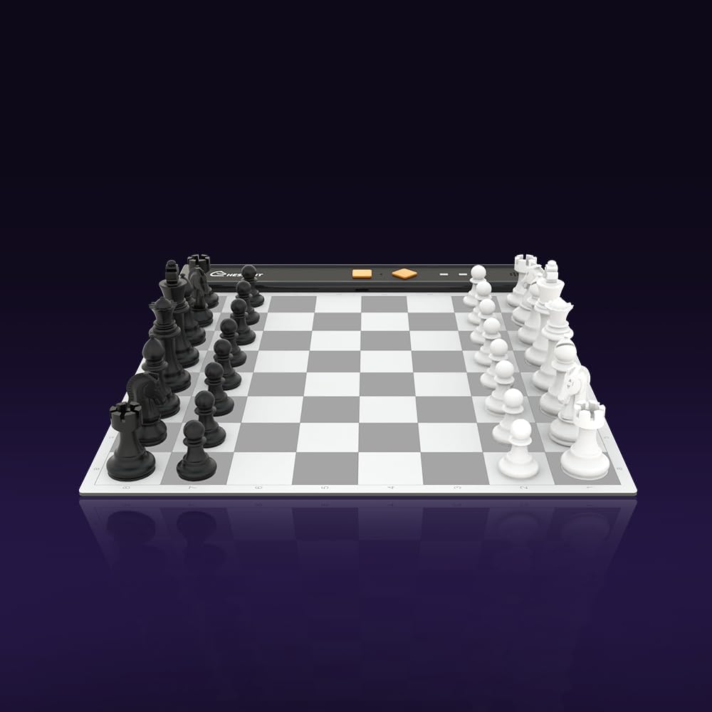 Chessnut Go Ultimate Portable Electronic Chessboard with Full Piece Recognition and Strong Magnetic Adhesion - Perfect Size for Desk or Travel (Orange)