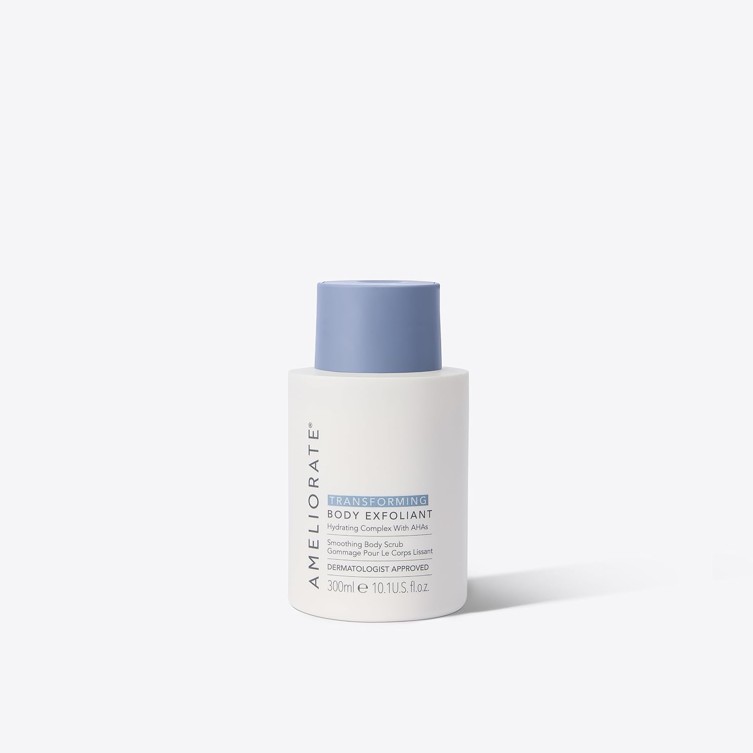 AMELIORATE Transforming Body Exfoliant 300ml for Keratosis Pilaris (KP), Bumpy & Dry Skin | Dual-Action AHA & Bamboo Scrub | Hydrating & Smoothing | Dermatologist Approved