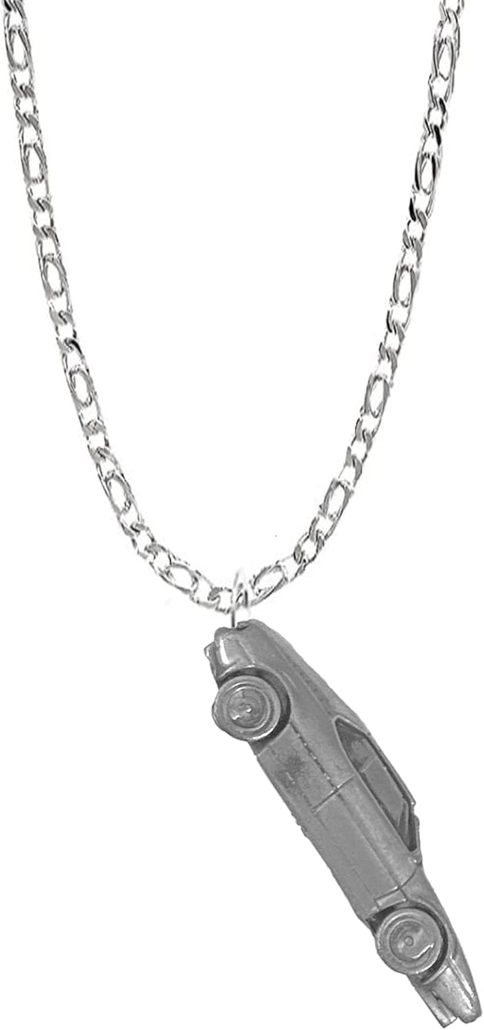 Hand Creations Beema m1 refY 3D Pewter effect Car design on a Silver Plated Necklace 24" classic car