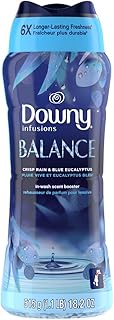 Downy Infusions In-Wash Laundry Scent Booster Beads, BALANCE, Crisp Rain and Blue Eucalyptus, 18.2 oz