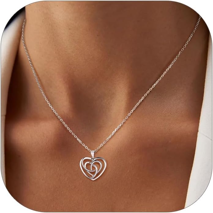 PROSILVER Women Sterling Silver Celtic Knot Pendant Necklace with Adjustable Chain - Heart, Cross, Motherhood, Triquetra Designs - Celtic Infinity Love Jewelry with Gift Box