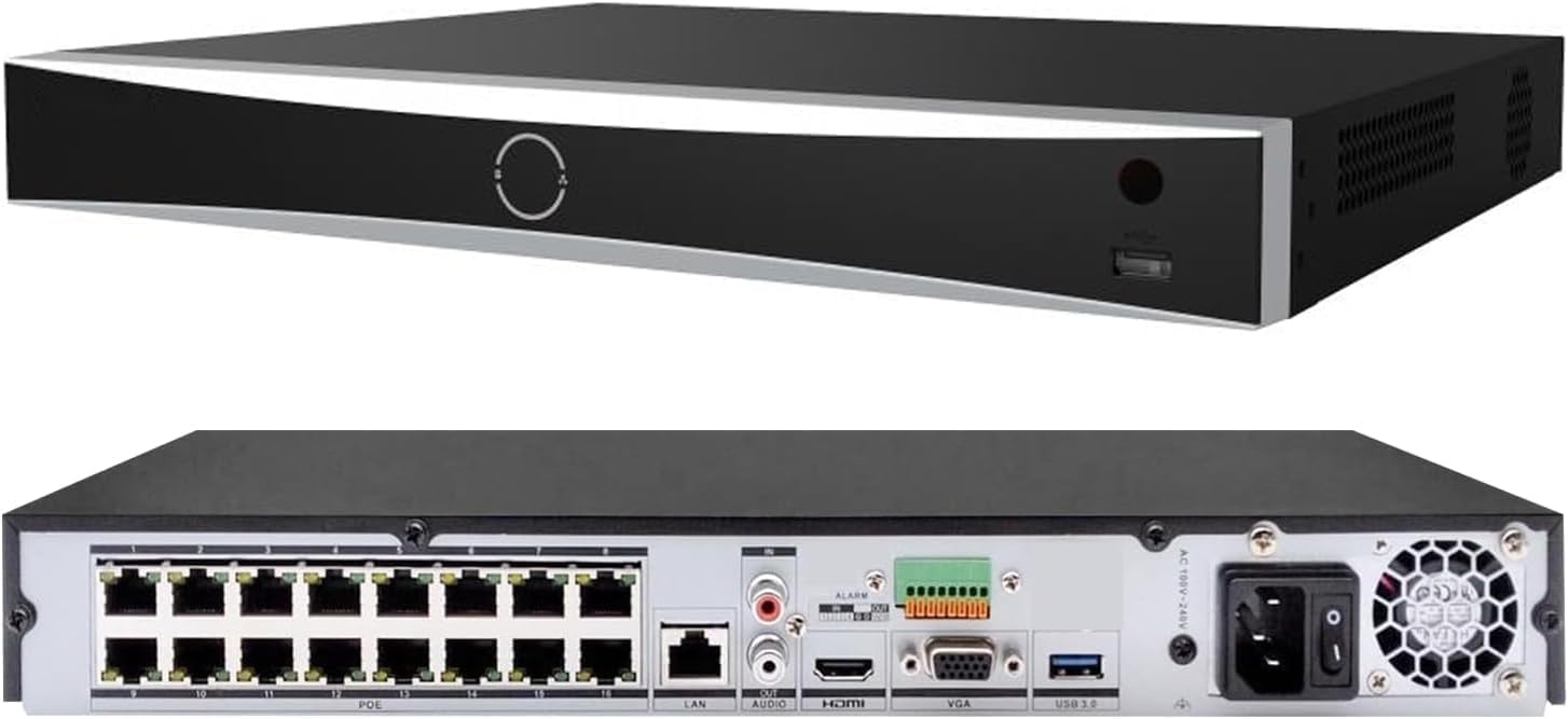 DS-7616NXI-K2/16P 4K 16CH PoE NVR NO HDD Human/Vehicle Detection H.265+
