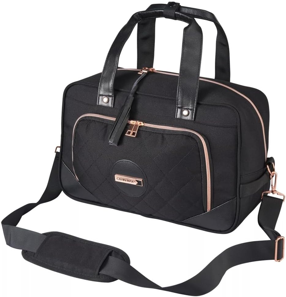 Cabin Max Vela for Ryanair Cabin Bags 40x20x25 Underseat Carry on Bag, Womens Bag 40x20x25, Ryan Air Bag, Under Seat Cabin Holdall Ryanair - Cabin Size Flight Compliant Travel Bags for Women