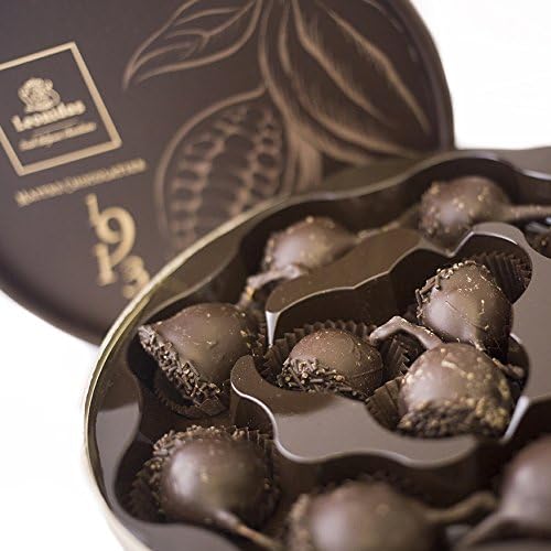 Dark Leonidas Belgian Chocolate Covered Cherries in Liquor Cream, 22 Piece Cerisette in a Dora Gift Box