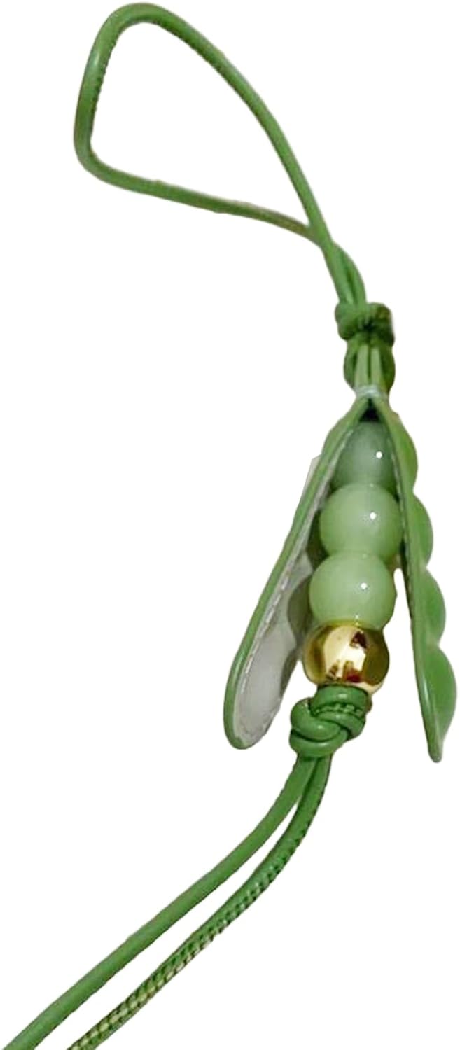 Fashionable Pea Charm Pendant Handmade Portable Keychain Trendy Accessory in Multiple Color Phones Bag Decoration