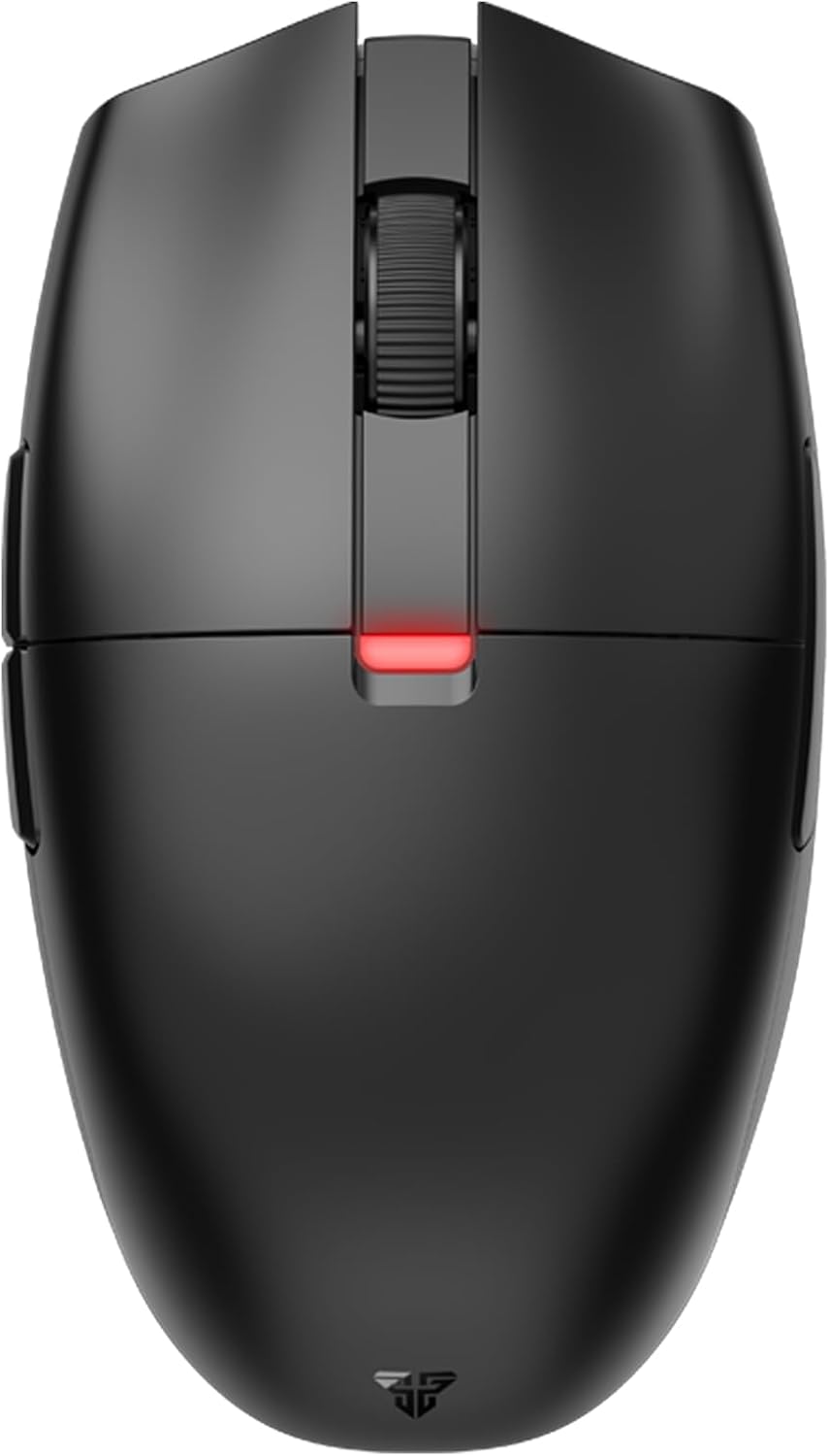 FANTECH ARIA XD7 Wireless Gaming Mouse - Pixart 3395 Gaming Sensor 26000 DPI, HUANO Switches, Super Lightweight 59 Grams and Ambidextrous Egg Shape, 3-Mode Connectivity, Black