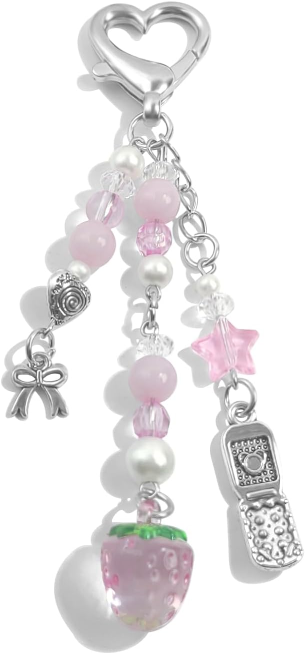 Novelty keychains Aesthetic Y2K Keychain Charms Stylish Keychains Accessories for Women Bag Purse Gifts