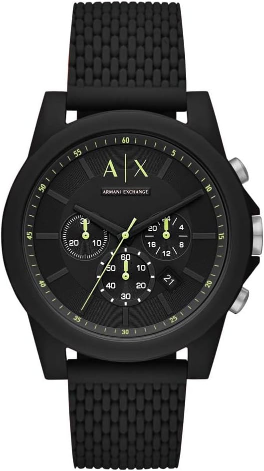 Armani Exchange Men's Analogue Quartz Watch with Silicone Strap AX1344