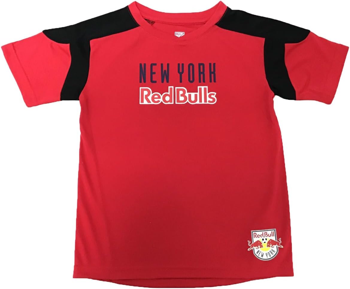 Outerstuff New York Red Bulls Kids Boys Size Team Logo Fashion Performance Jersey Shirt