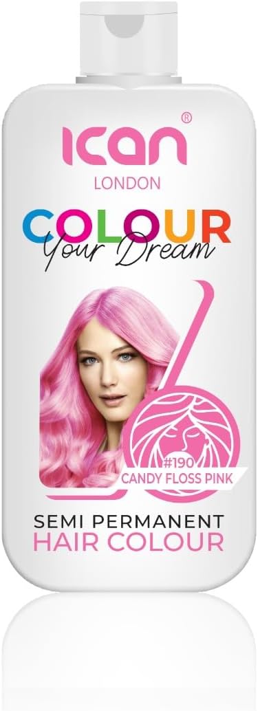 ican London Colour Your Dream Semi Permanent Hair Color 100ml (190-CANDY FLOSS PINK)