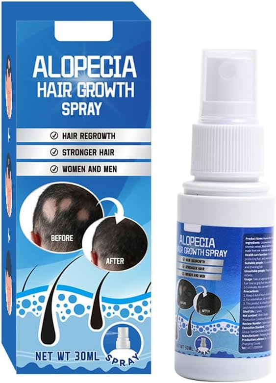 Hair Growth Serum Spray, Effective Hair Thickening and Hair Loss Treatment for Stops Hair Loss, Promotes Thicker Rosemary, and Castor Oil, Fuller Hair For Women & Men