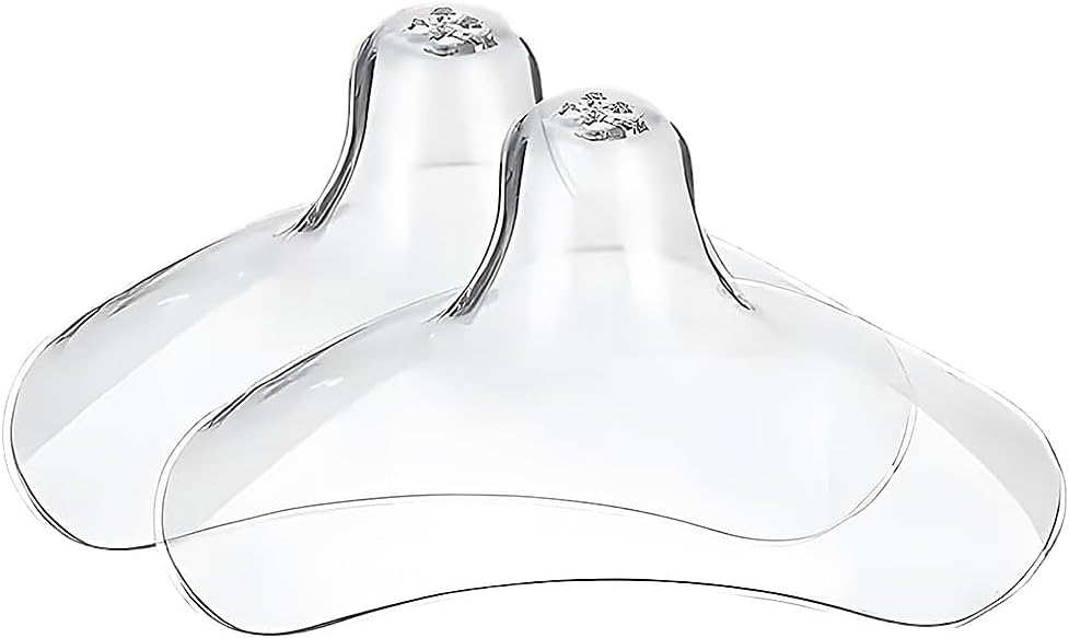 Nipple Shields Breastfeeding, Nipple Shell Guards for Nursing Newborn Baby, Free Reusable Soft Silicone for Breastfeeding with Latch Difficulties or Flat or Inverted Nipples