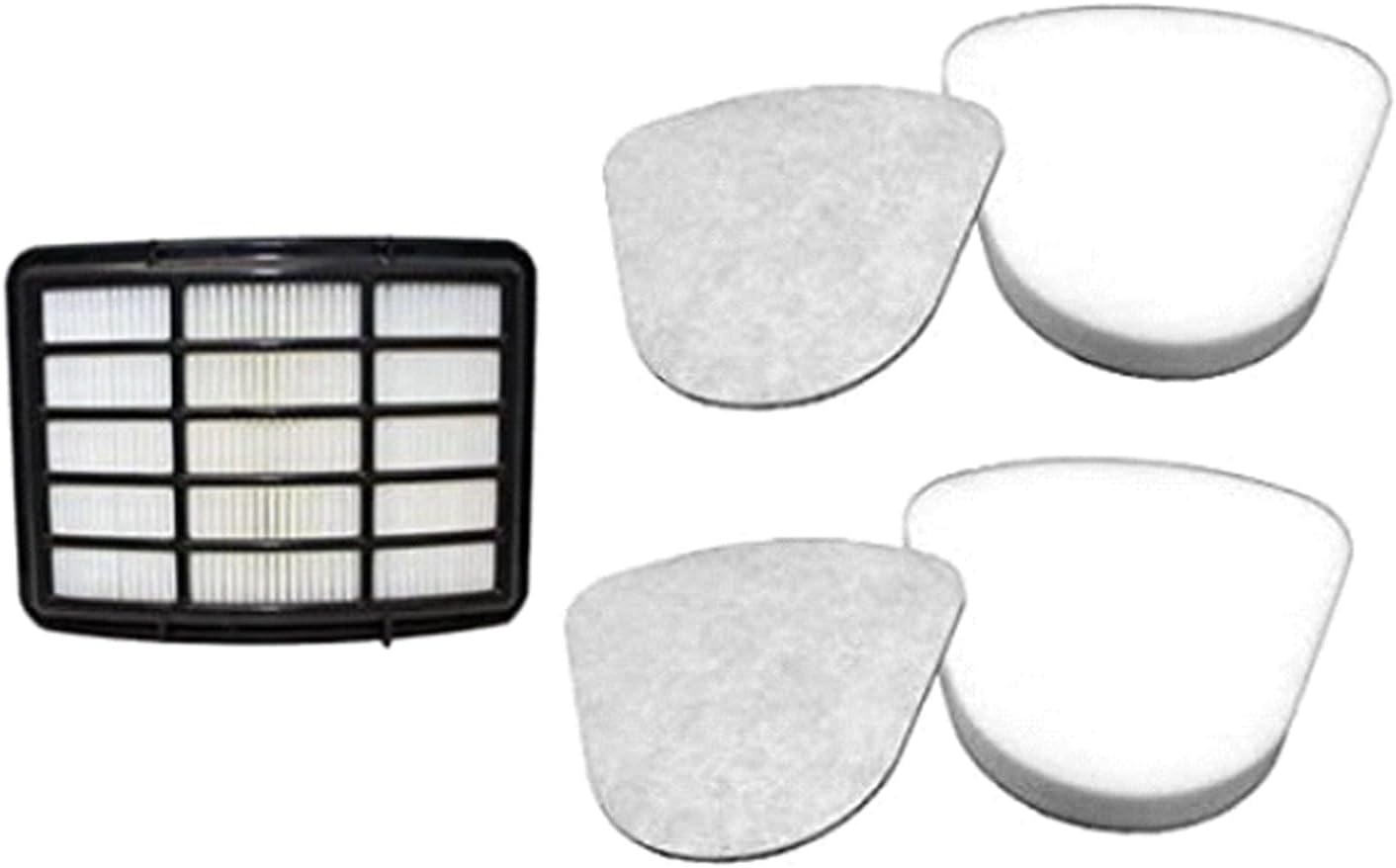 Filter Replacement for Shark Navigator Lift Away Deluxe Professional Vacuum ZU503AMZ NV350 NV351 NV352 NV355 NV357 NV360 NV370 UV440 UV540, Parts XFF350 & XHF350, 1 HEPA + 2 Pre-Felt Filters