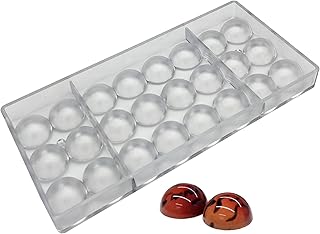 Goldbaking Semi Sphere Chocolate Mould PC Polycarbonate Hemisphere Chocolate Mold (s 1.2inch)