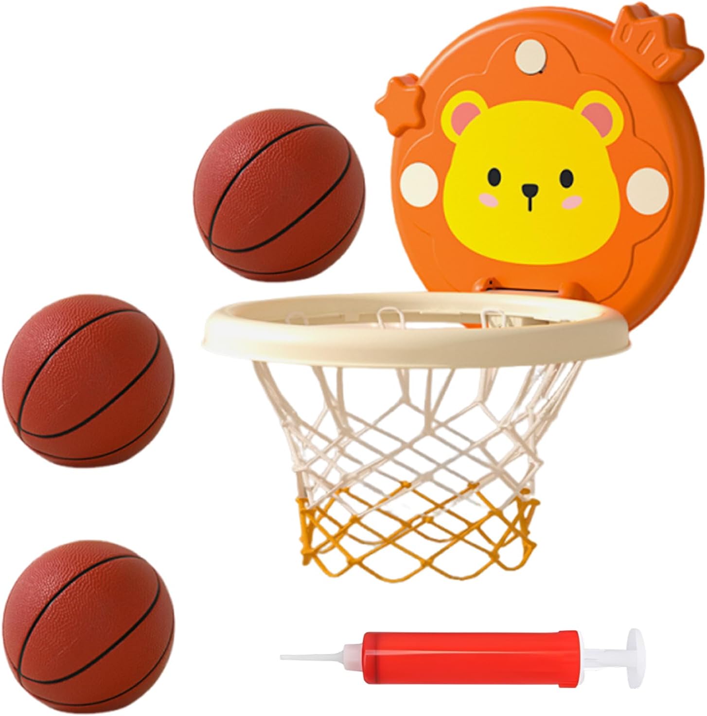 5 Pcs Mini Basketball Hoop Set, Indoor Wall Mounted Basketball 