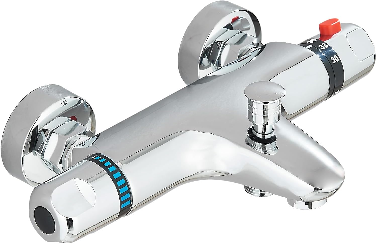 Chrome Thermostatic Shower Mixer ZAMERY Wall Mounted Shower Mixer Valve Anti Scald Tap Hot & Cold Water Mixer Intelligent Constant Temperature