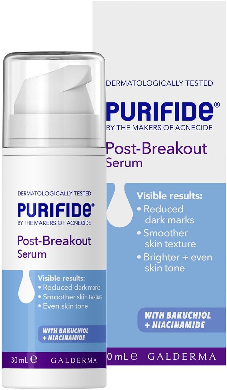 Purifide by Acnecide Post-Breakout Niacinamide Serum with Bakuchiol for Acne Prone Skin & Blemish Control 30ml