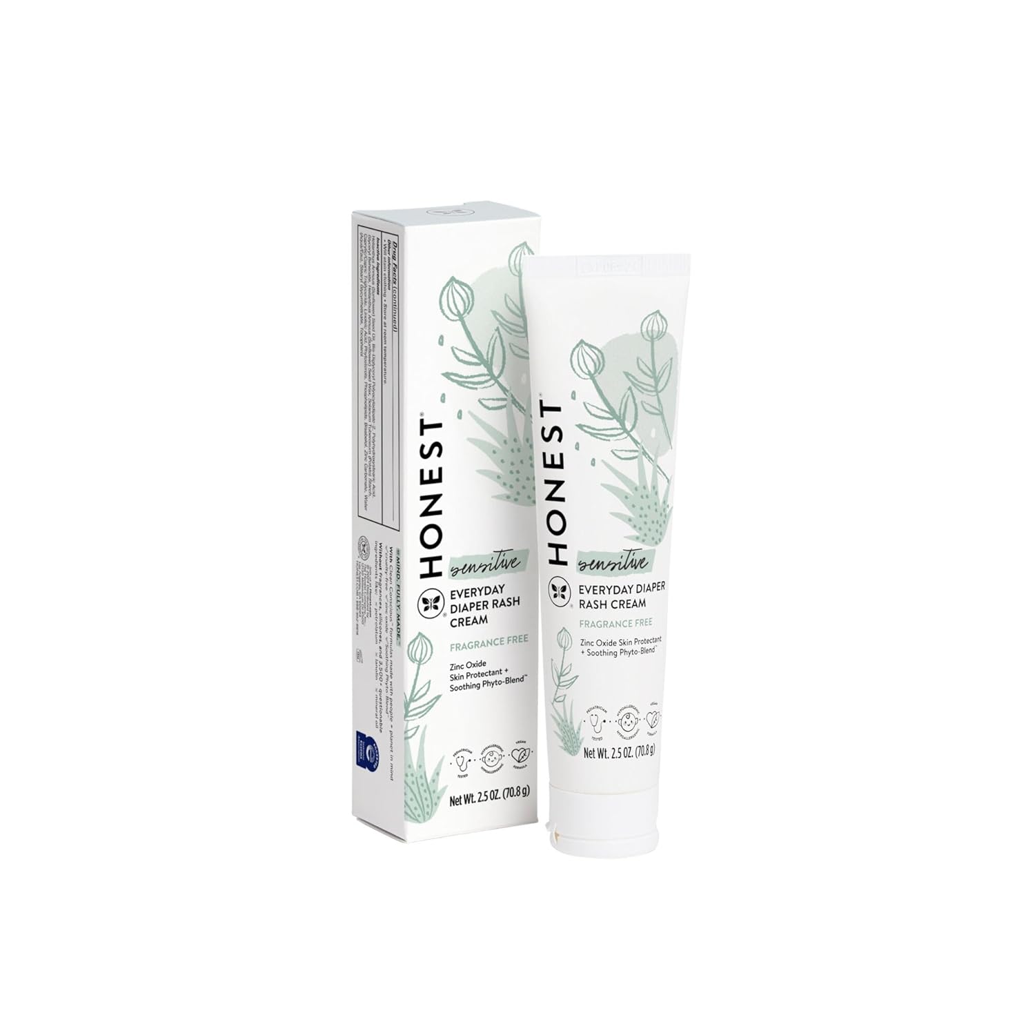 Honest Diaper Rash Cream, 2.5 Ounce