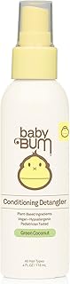 Baby Bum Conditioning Detangler Spray | Leave-In Conditioner Treatment with Soothing Coconut Oil| Natural Fragrance | Gluten Free and Vegan | 4 FL OZ
