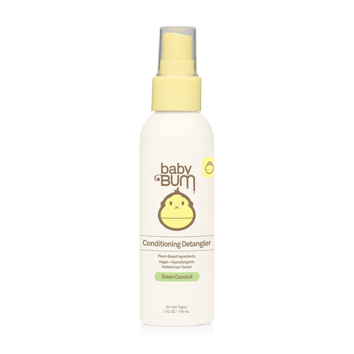 Baby Bum Conditioning Detangler Spray | Leave-In Conditioner Treatment with Soothing Coconut Oil| Natural Fragrance | Gluten Free and Vegan | 4 FL OZ
