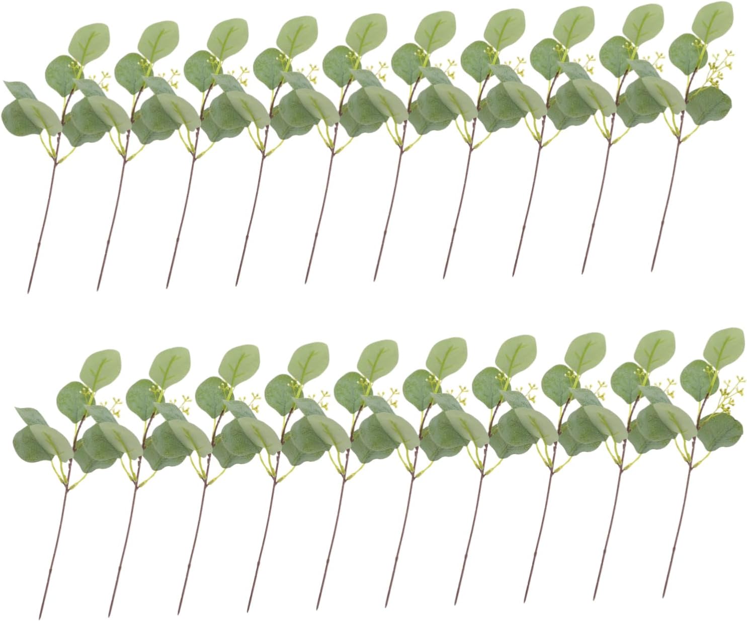SOIMISS 20pcs Realistic Artificial Eucalyptus Plant Greenery Stems for Diy Floral Arrangements Home Dcor