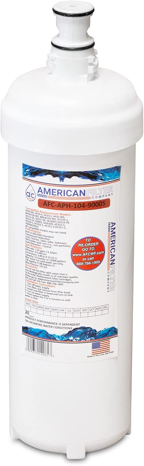AFC Brand, water filter, Model # AFC-APH-104-9000S, Compatible with Aqua-Pure (R) HF25-S Filters 1-Filter