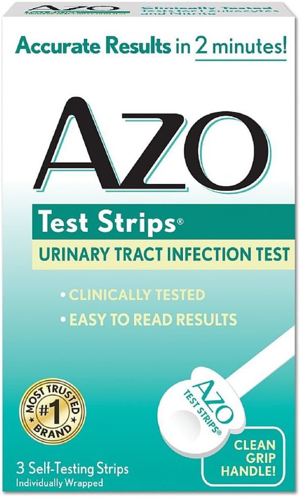 AZO Urinary Tract Infection Test Strips, 3-Count Boxes (Pack of 2)