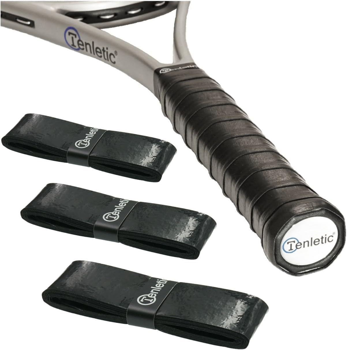 Tenletic Professional Racket Overgrip Tape - 0.55 mm Thickness – Anti Slip Tacky Over Grip Tape for Tennis, Squash, Badminton and Other Racquet Sports