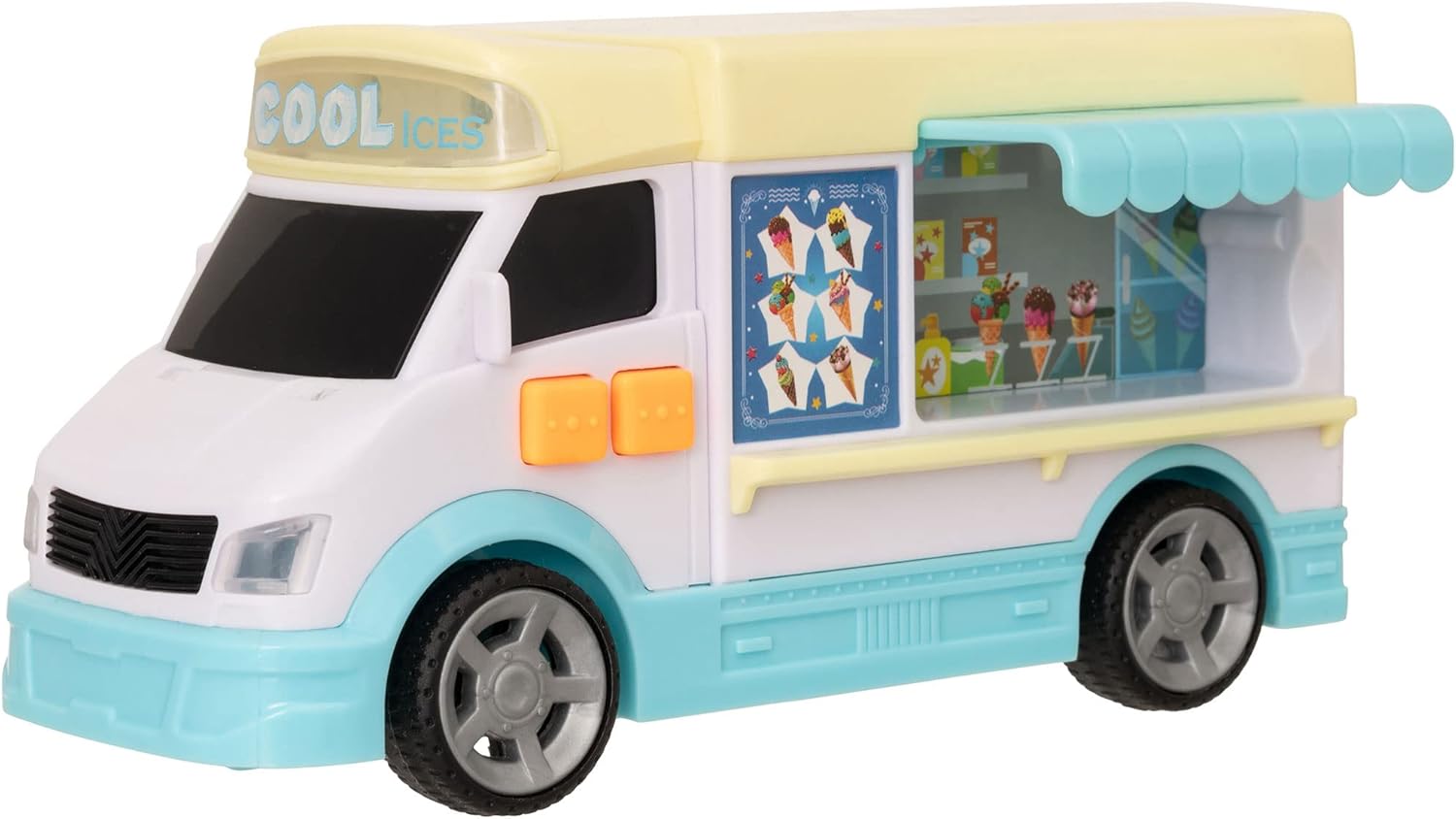 Teamsterz Mighty Machines Small Ice Cream Van Toy | Light And Sound Childrens Sweetie Ice Cream Truck For Kids | Kid's Play Figures And Vehicles Toy Car Set | Suitable For Ages 3+