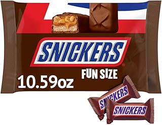 SNICKERS Original Chocolate Candy Bars, Fun Size, Halloween Candy, 10.59 oz Bag