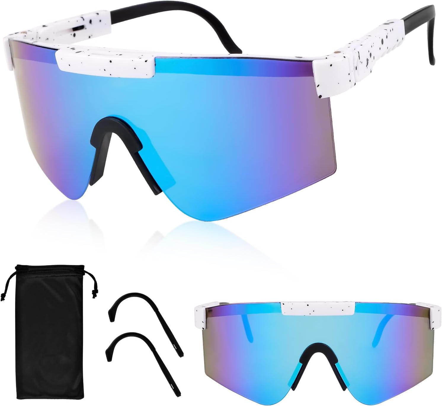 Aila Cycling Glasses, UV400 Protection Polarized Cycling Sunglasses for Men Women, Outdoor Windproof Sport Eyeglasses for Running, Hiking, Fishing, Biking, Surfing