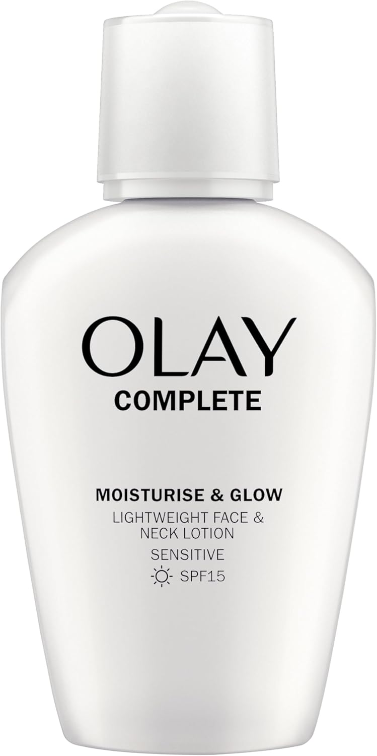 Olay Complete Moisturise & Glow Face And Neck Lotion For Sensitive Skin With SPF15, For Beautiful, Healthy Glowing Skin In Just 1 Day, 100ml